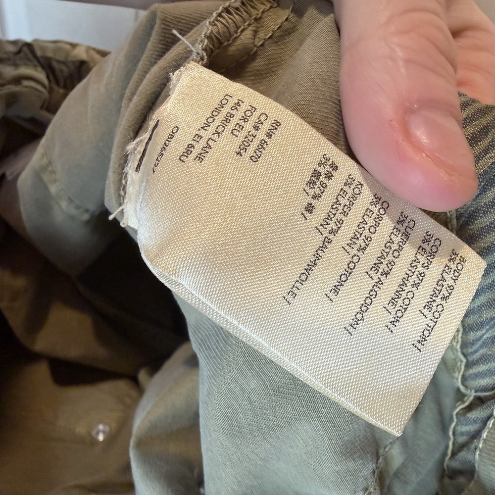 Anthropologie Wide Leg Utility Pants - Olive - Picture 4 of 4